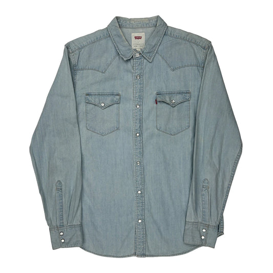 Levis Denim Shirt - Large Light Wash Cotton