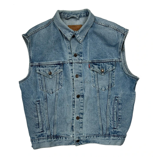 Levis Denim Gilet - XL Light Wash Denim