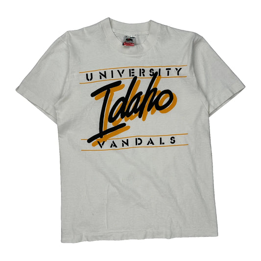 University Of Idaho Vandals Fruit Of The Loom College T-Shirt - Small White Cotton