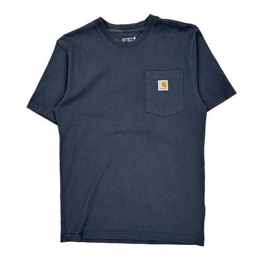 Carhartt T-Shirt - Small Navy Cotton