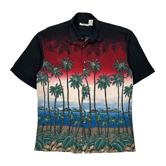 Campia Graphic Hawaiian Shirt - Large Multicoloured Viscose