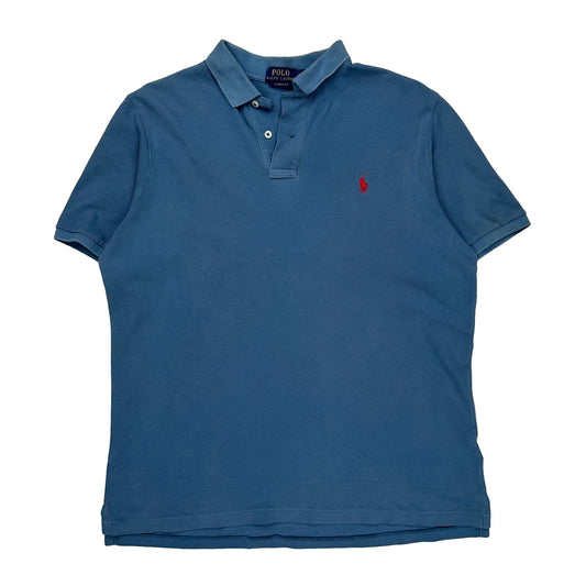 Polo By Ralph Lauren Polo Shirt - Large Blue Cotton