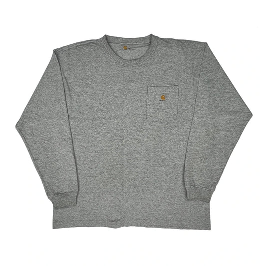 Vintage Carhartt Long Sleeve T-Shirt - XL Grey Cotton