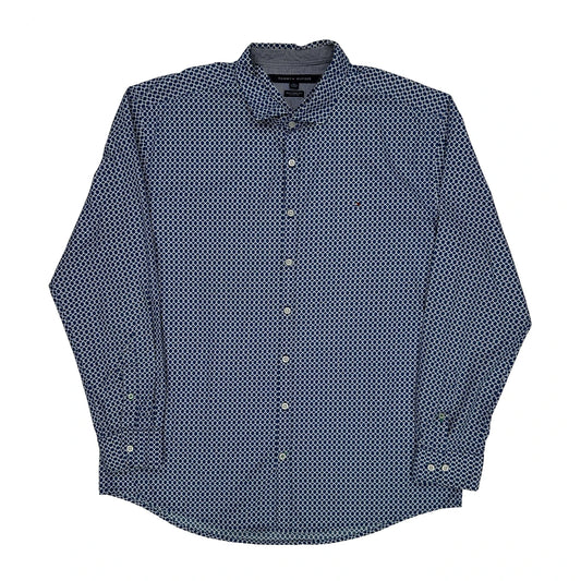 Vintage Tommy Hilfiger Shirt - 2XL Blue Cotton