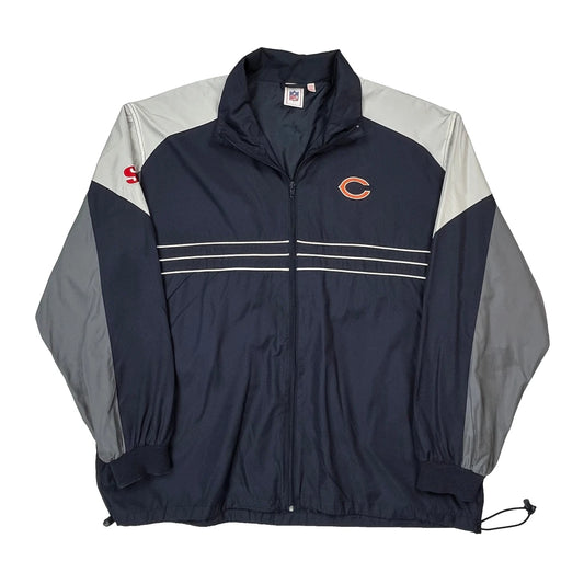 Vintage Chicago Bears Nfl Football Windbreaker - 2XL Navy Polyester