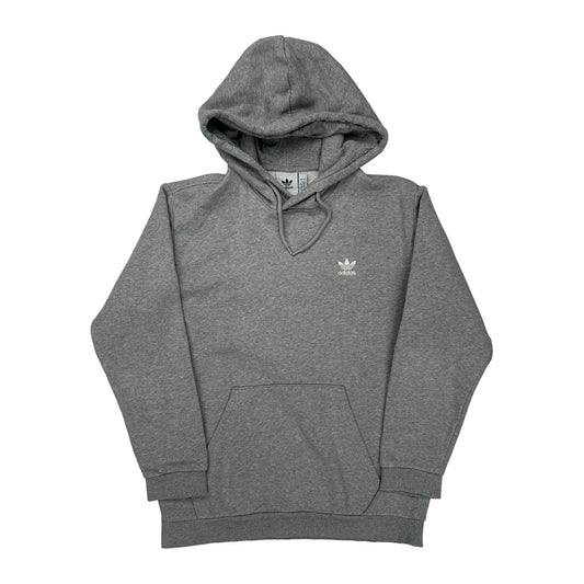 Adidas Hoodie - Large Grey Cotton Blend