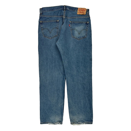505 Levis Jeans - 36W 32L Blue Cotton