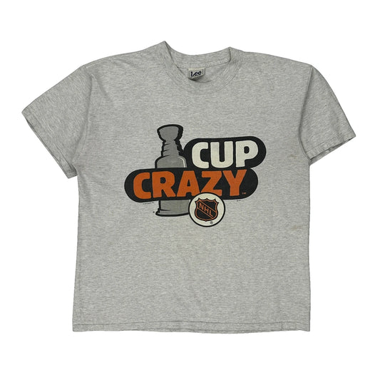 Cup Crazy Lee Sport Nhl T-Shirt - XL Grey Cotton