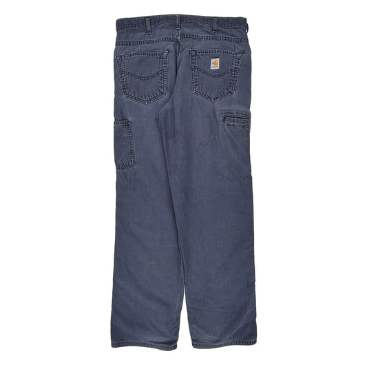 Carhartt Carpenter Trousers - 34W 32L Blue Cotton