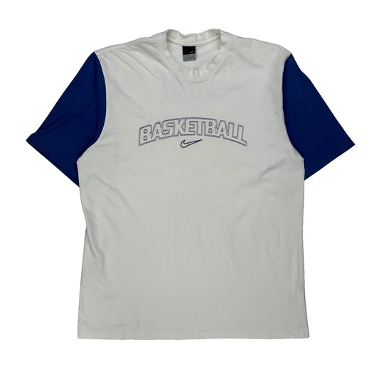 Basketball Nike Graphic T-Shirt - XL White Cotton
