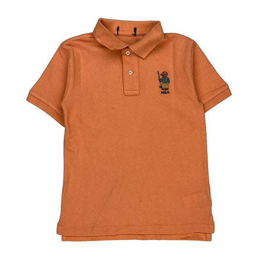 Age 10 Polo By Ralph Lauren Polo Shirt - Medium Orange Cotton