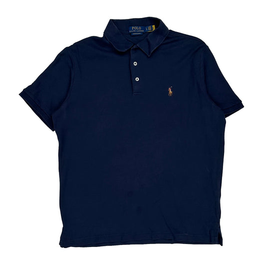 Polo By Ralph Lauren Slim Fit Polo Shirt - Large Navy Cotton