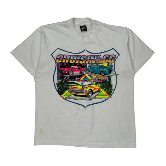 Fruit Of The Loom Graphic T-Shirt - Large White Cotton Blend