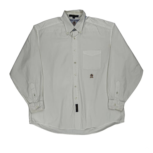 Vintage Tommy Hilfiger Shirt - XL White Cotton