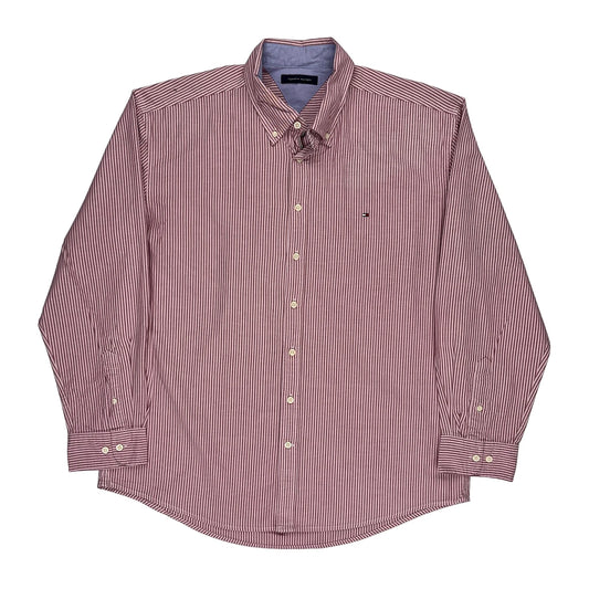 Tommy Hilfiger Striped Shirt - XL White Cotton