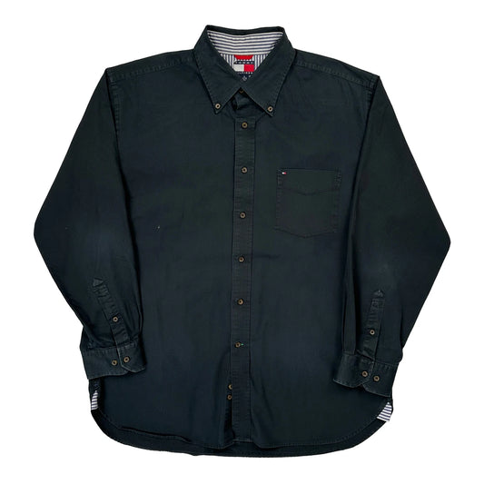 Vintage Tommy Hilfiger Shirt - XL Black Cotton