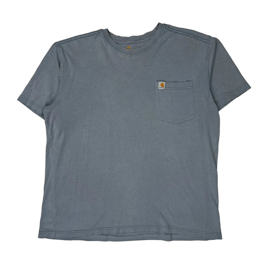 Carhartt T-Shirt - Large Blue Cotton