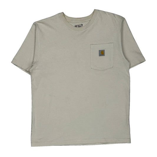 Carhartt T-Shirt - Medium Cream Cotton