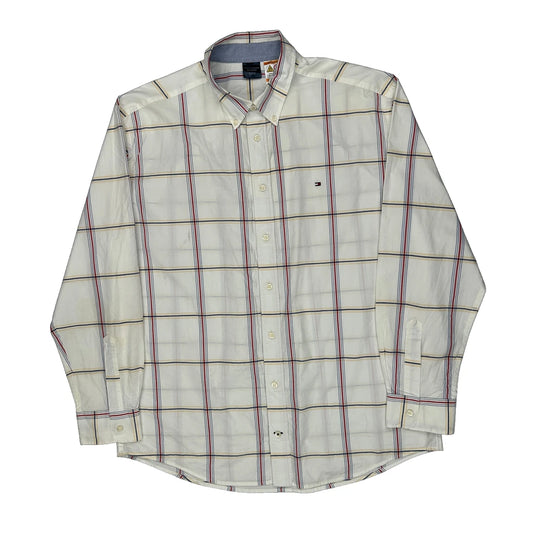 Tommy Hilfiger Checked Shirt - XL Yellow Cotton