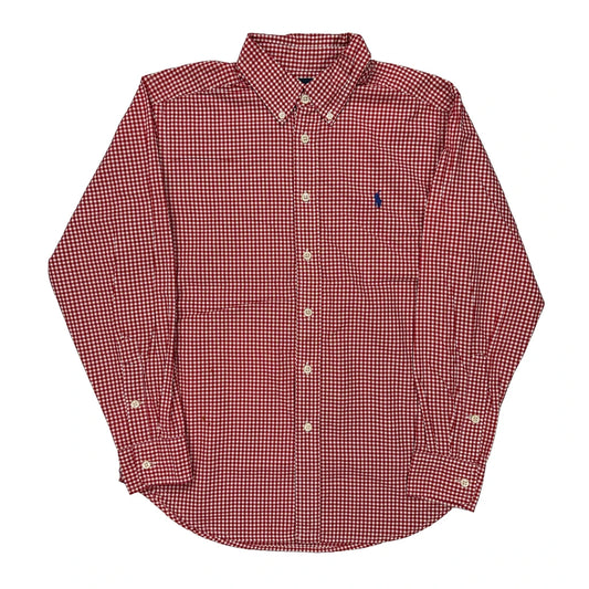 Age 10-12 Ralph Lauren Checked Shirt - Medium Red Cotton