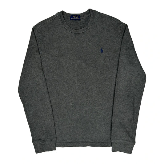 Vintage Polo By Ralph Lauren Jumper - Large Grey Cotton
