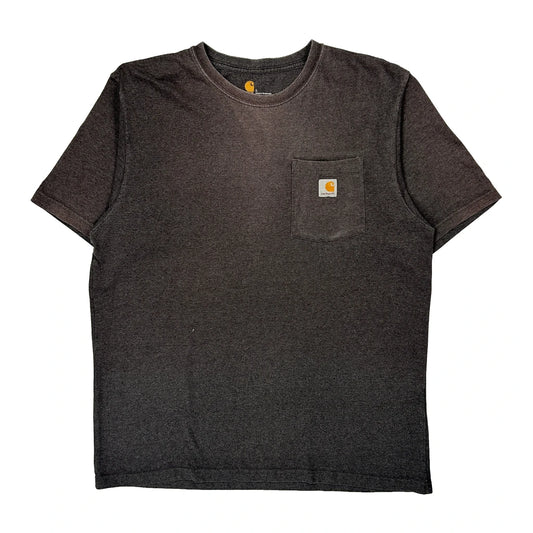 Carhartt T-Shirt - Large Grey Cotton