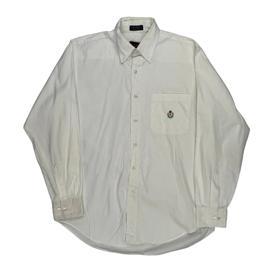 Chaps Ralph Lauren Shirt - Large White Cotton