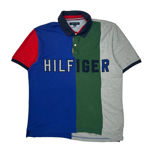 Vintage Tommy Hilfiger Polo Shirt - XL Multicoloured Cotton