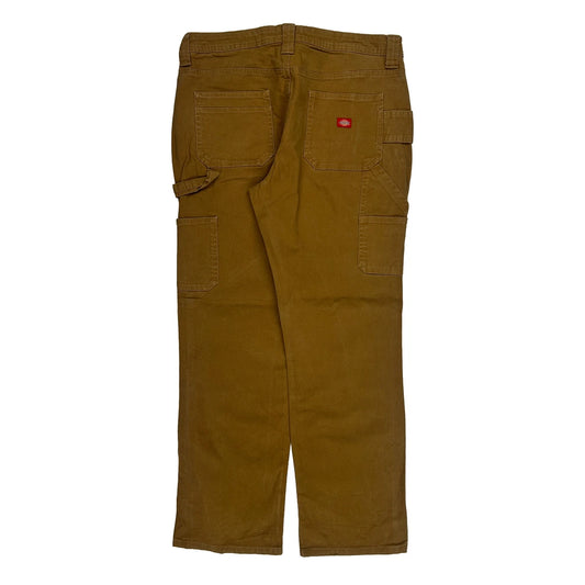 Dickies Carpenter Trousers - 36W 31L Brown Cotton