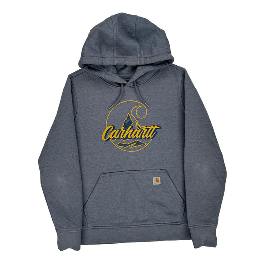 Carhartt Graphic Hoodie - Large Grey Cotton Blend