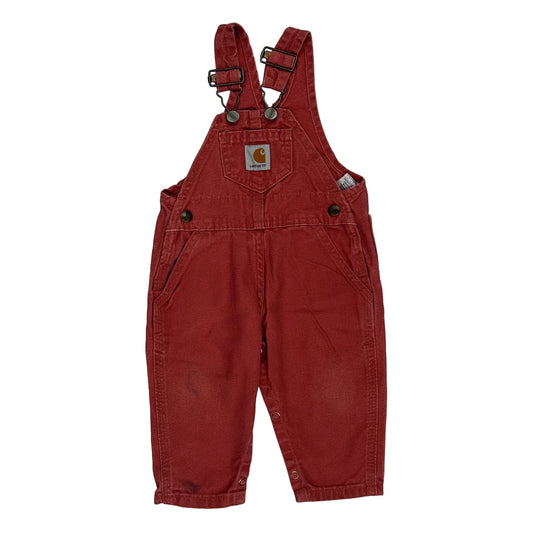 Age 12 Months Carhartt Dungarees - 2XS Red Cotton