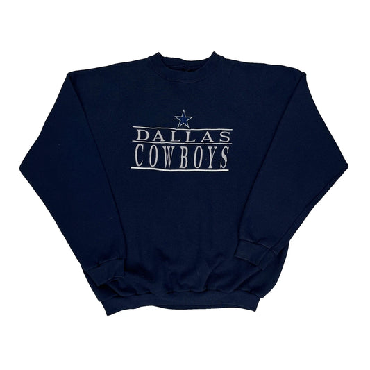 Dallas Cowboys Nfl Football Sweatshirt - Large Navy Cotton