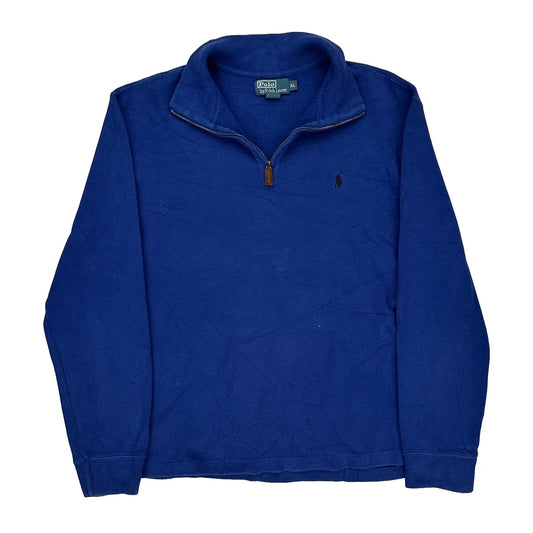 Polo By Ralph Lauren 1/4 Zip - XL Blue Cotton