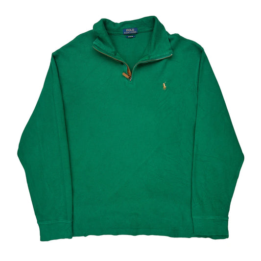 Polo By Ralph Lauren 1/4 Zip - XL Green Cotton