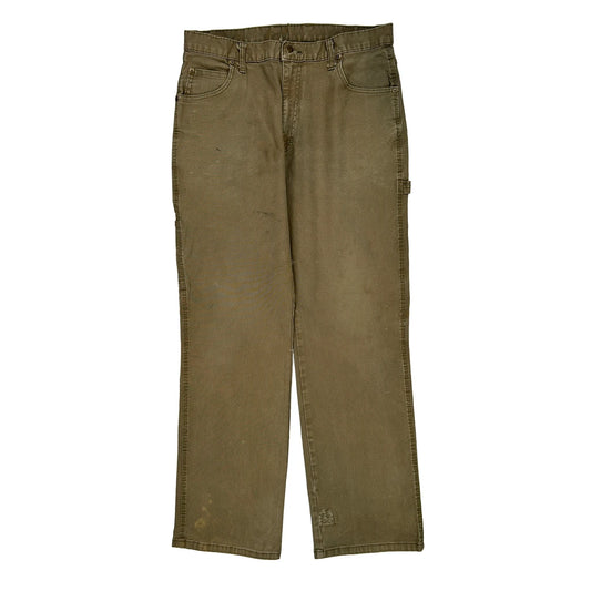 Dickies Carpenter Trousers - 32W 31L Brown Cotton