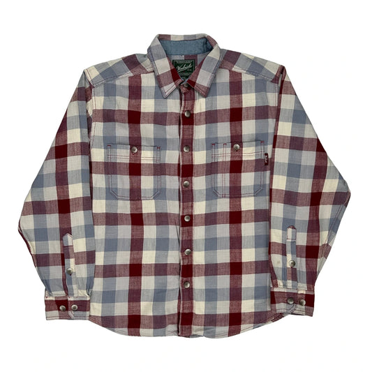 Woolrich Checked Flannel Shirt - XL Blue Cotton
