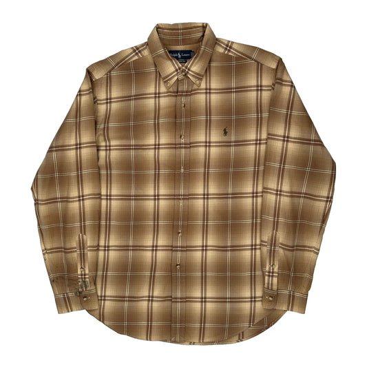 Ralph Lauren Checked Shirt - XL Brown Cotton