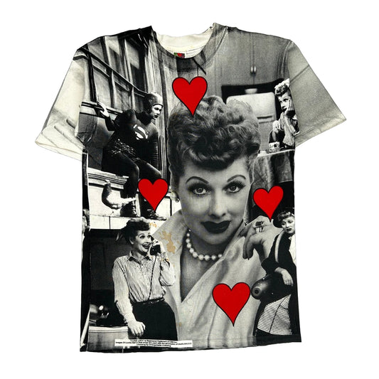 Fruit Of The Loom Graphic T-Shirt - Large Black & White Cotton