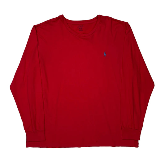 Polo By Ralph Lauren Long Sleeve T-Shirt - XL Red Cotton