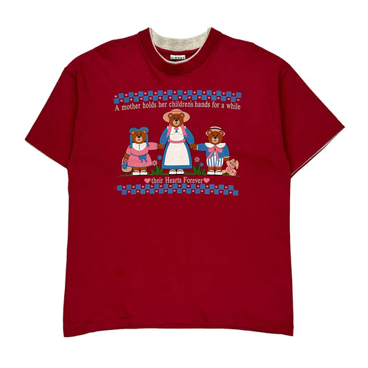 Mother'S Day Signal Sports Single Stitch T-Shirt - XL Red Cotton