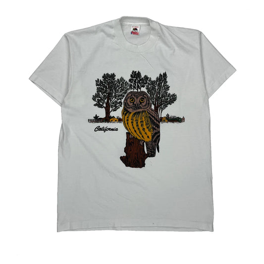 California Fruit Of The Loom Graphic T-Shirt - XL White Cotton Blend