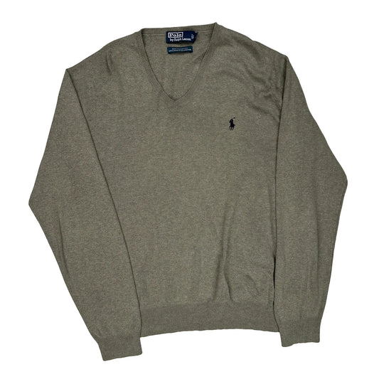 Polo By Ralph Lauren Jumper - Large Grey Cotton