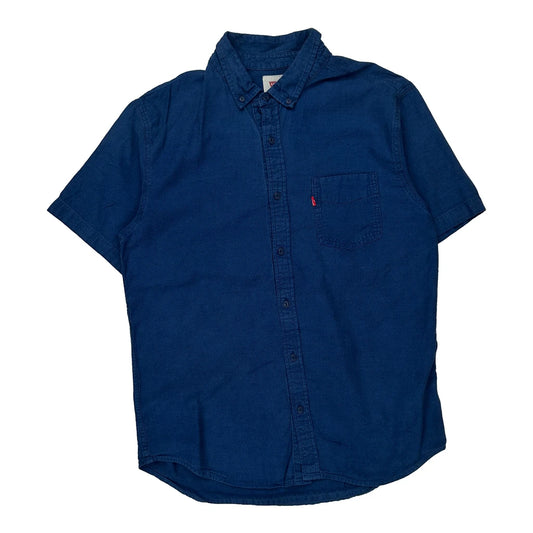 Levis Short Sleeve Shirt - Medium Blue Cotton