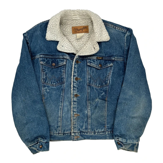 Wrangler Denim Jacket - Large Blue Acrylic