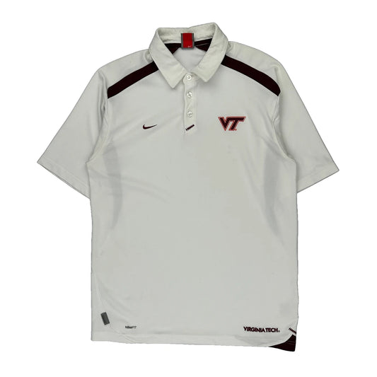 Virginia Tech Nike Polo Shirt - Large White Polyester