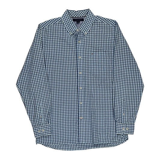 Tommy Hilfiger Checked Shirt - Medium Blue Cotton