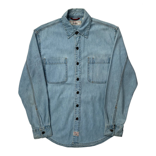 Levis Denim Shirt - Small Light Wash Cotton