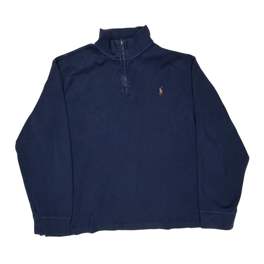 Polo By Ralph Lauren 1/4 Zip - XL Navy Cotton