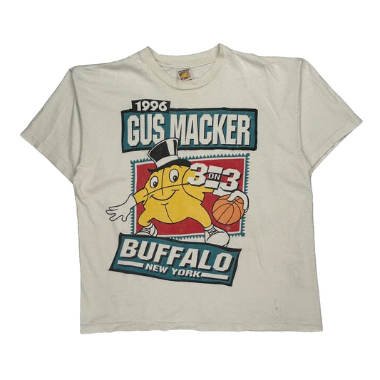 Gus Macker 3-On-3 Basketball Tournament Gus Macker Single Stitch T-Shirt - XL White Cotton