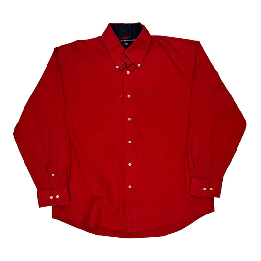 Tommy Hilfiger Shirt - XL Red Cotton
